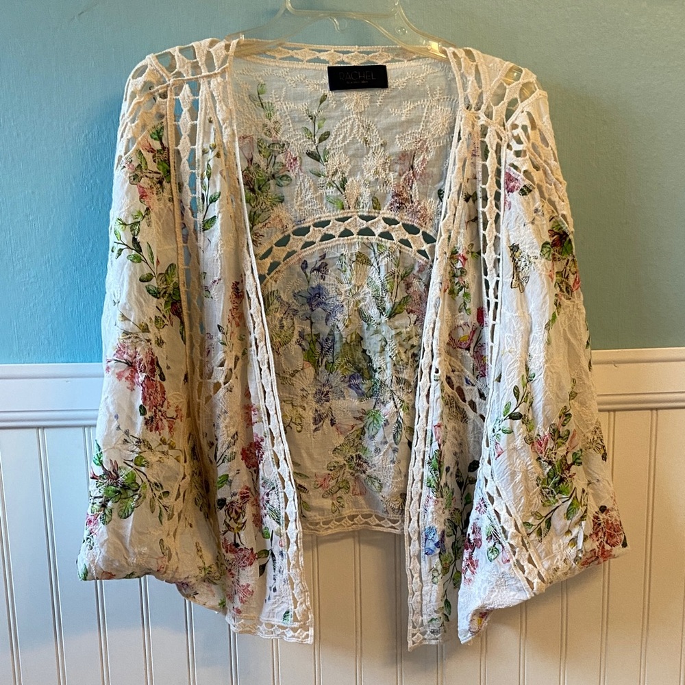 Floral Crochet Kimono